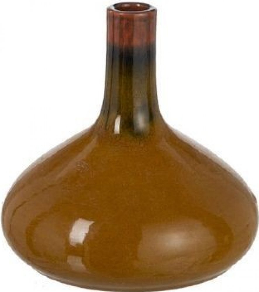 Karamelová keramická dekorační váza Vintage - Ø 21*21cm | Srovnanicen.cz