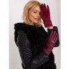 Italy Moda Vínové koženkové rukavice at-rk-239802.28-bordo