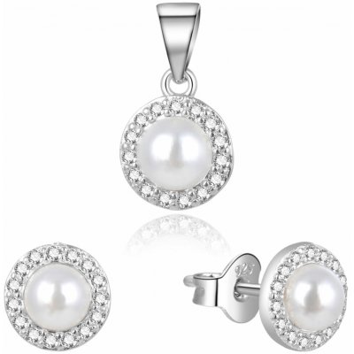 AGATO Půvabná stříbrná souprava šperků s říčními perlami AGSET270PL – Sleviste.cz