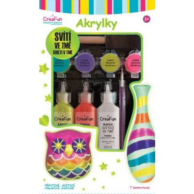 CreaFun - Svítící akrylové barvy 7 barev – Zboží Dáma