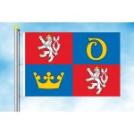 LIBEA, s.r.o. Vlajka Královéhradeckého kraje Rozměr: 30×45 cm, Uchycení: Karabiny na stožár – Hledejceny.cz