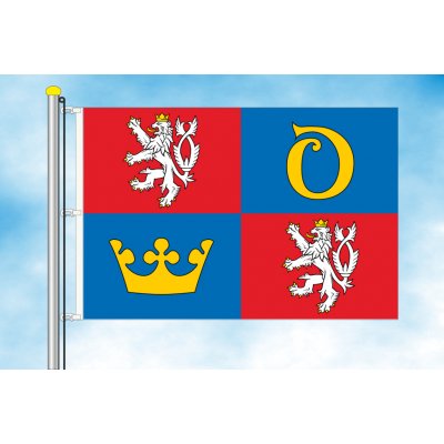 LIBEA, s.r.o. Vlajka Královéhradeckého kraje Rozměr: 30×45 cm, Uchycení: Karabiny na stožár – Hledejceny.cz