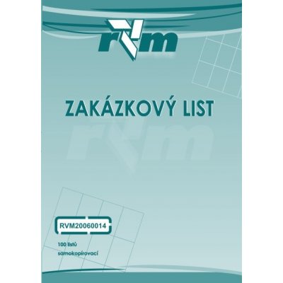 RVM 20060014 Zakázkový list A5 NCR blok, 100 listů – Zbozi.Blesk.cz