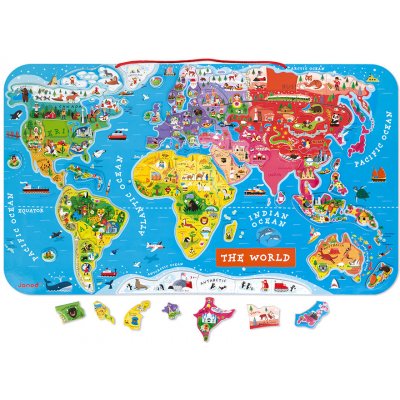 JANOD Magnetická Mapa světa v angličtině – Zbozi.Blesk.cz