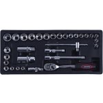 STAVTOOL Sada hlavic šestihranných 3/8" 29 dílů, plastové plato – Zboží Dáma