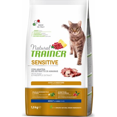 Trainer Natural Cat Sensitive kachna 1,5 kg