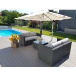 DEOKORK Ratanová variabilní sestava SEVILLA pro 4 osoby (antracit) – Sleviste.cz