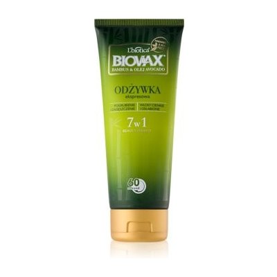 L'Biotica Biovax Bamboo & Avocado Oil kondicionér pro poškozené vlasy 200 ml – Zboží Mobilmania