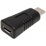 USB redukce USB C(M) - microUSB B(F), černá – Zboží Živě