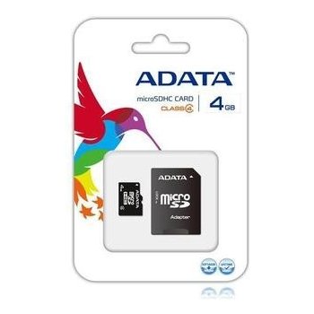 ADATA microSDHC 4 GB Class 4 AUSDH4GCL4-RA1