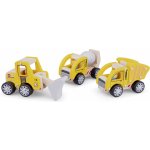 New Classic Toys Dřevěná stavební autíčka 3 ks – Zboží Dáma