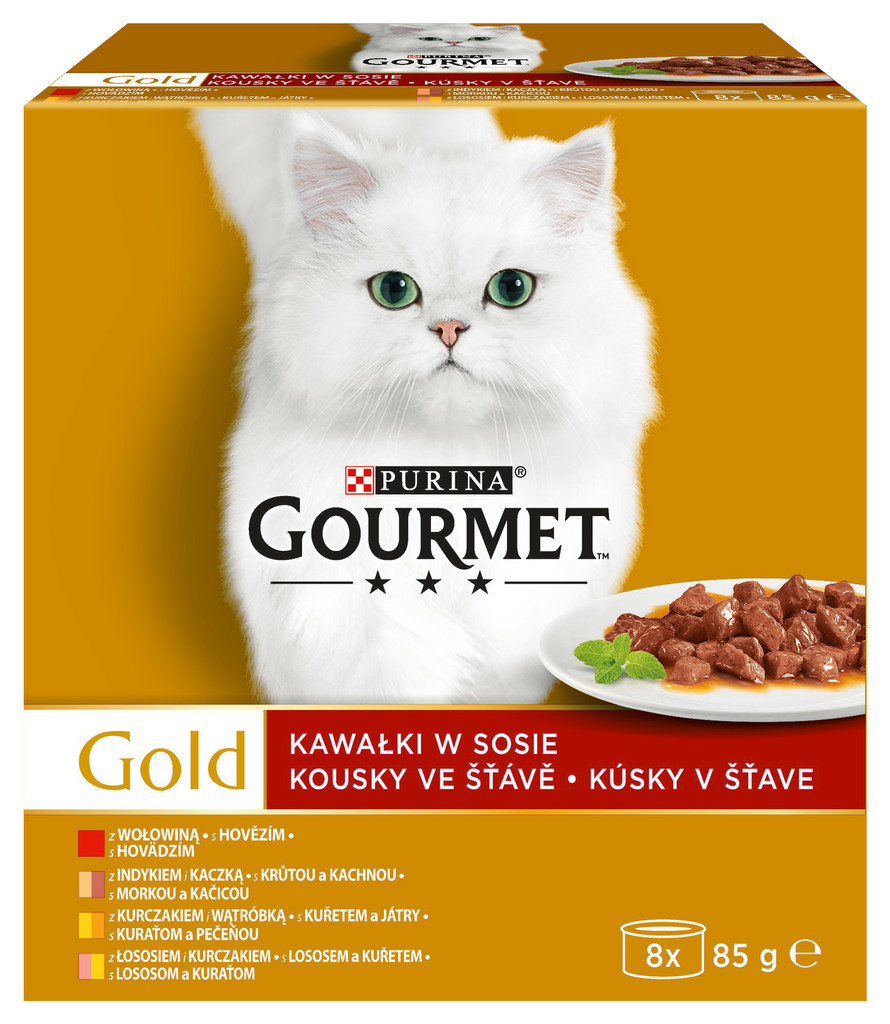 Gourmet Gold kousky ve šťávě 8 x 85 g