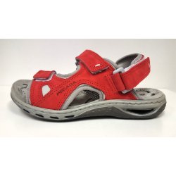 Sante zdravotní obuv Dámské kožené červené letní sandály na m klínku  zdravotně tvarované SANTÉ/ PEGADA alternativy - Heureka.cz
