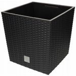 Prosperplast Květináč ratanový Rato low 40x40 cm objem 64 L antracitový – Zboží Dáma