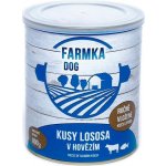 Sokol Falco Farmka Dog kusy lososa v hovězím 800 g – Sleviste.cz