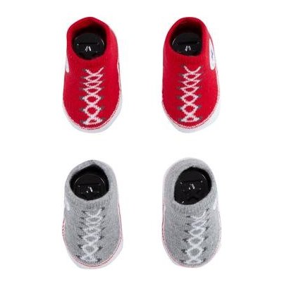 Converse 2 balení ponožek Stopper Socks červená/šedá