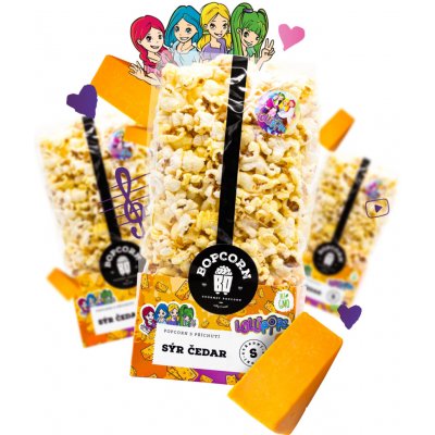 Bopcorn Lollipopz - Čedarový popcorn: 1,5 l – Zboží Dáma