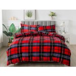 Xpose Mikroplyš povlečení KOSTKA červené 200x220 70x90 – Zboží Mobilmania