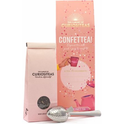 The Cabinet of CURIOSITEAS Organický černý čaj s rozpustnými konfetami Confettea Pink 75 g – Sleviste.cz