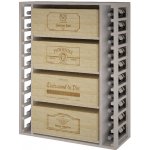 Expovinalia Regál na víno ARGANZA III Borovice s bílým nátěrem – Zboží Mobilmania