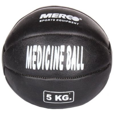 Merco Black Leather kožený medicinální míč, 5 kg