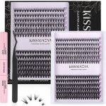 KISSXIAOYA Sada klipů a aplikátorů na řasy pro kutily sada pro domácí řasy s různými clustery – Zboží Dáma