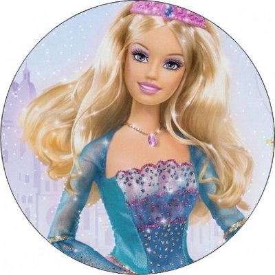 Jedlý papír Barbie princezna 19,5 cm – Zboží Mobilmania