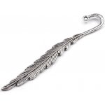Záložka do knihy 10x80 mm pírko - platina s patinou – Hledejceny.cz