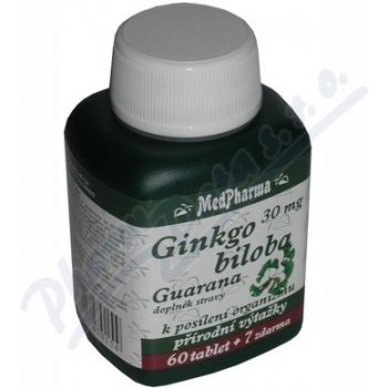 MedPharma Ginkgo biloba 30 mg Guarana 67 tablet