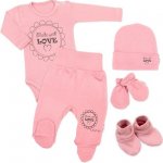 Baby Nellys Soupravička do porodnice 5D Made with love, pudrově růžová – Zboží Dáma