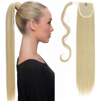 S-noilite® příčesek do culíku, rovné prodloužení vlasů 66 cm, šedá blond & bleichblond – Zboží Mobilmania