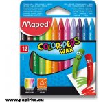 Maped Trojhranné voskovky Color´Peps Wax 12 barev