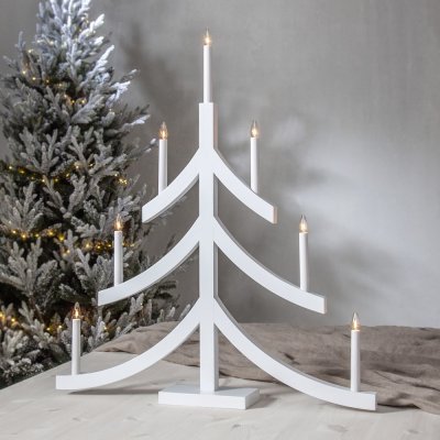 Star trading Dřevěný adventní LED svícen Pagod 7x LED žárovka – Hledejceny.cz