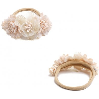 Kytičkové čelenky větší kvítka Cappuccino – Sleviste.cz
