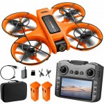EcuFly S156 Dron s dálkovým ovladačem s obrazovkou, s kamerou, jednoduché ovládání, oranžový (8595736001252) – Zboží Živě