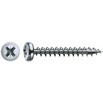 SPAX vrut 4x25 půlkulatá hlava PZ, W, 4C – Hledejceny.cz