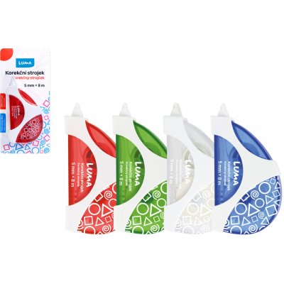 LUMA Korekční strojek 5 mm × 8 m - mix barev – Zboží Dáma