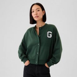 GAP Logo Crew Cardigan Essex Green