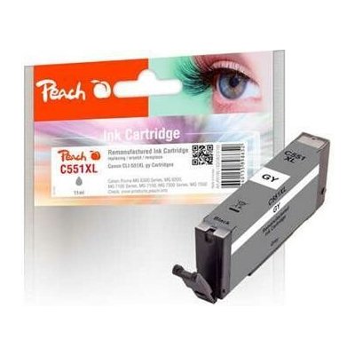 Peach Canon CLI-551XL, grey, 11 ml – Zboží Živě