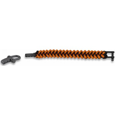 Albainox Náramek Paracord s kovovou sponou orange