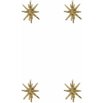 House Doctor Vánoční ozdoba Spike Small Brown Glitter set 4 ks zlatá barva sklo – Hledejceny.cz