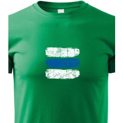 Canvas dětské tričko Turistická značka modrá, zelená 2079