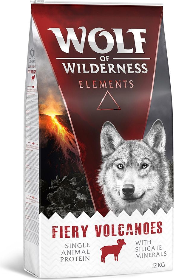 Wolf of Wilderness Fiery Volcanoes s jehněčím masem 2 x 12 kg