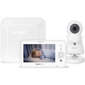 Angelcare AC527 Monitor pohybu dechu a el. video chůvička + koš na pleny Classic + 1 kazeta