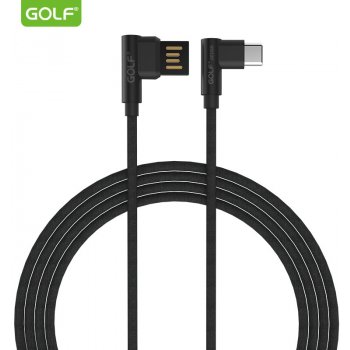 Golf GC-48t oboustranný USB s 90° koncovkami - typ C, černý