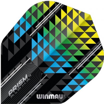 Winmau Prism Alpha - No6 - Black, Yellow & Blue - W6915.553 – Zboží Dáma