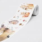 DIMEX SBD-15-008 Vliesová samolepicí bordura Lesní kamarádi, rozměry 15 cm x 5 m – Zboží Dáma