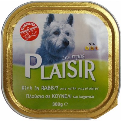 Plaisir Dog vanička králík se zeleninou 300 g