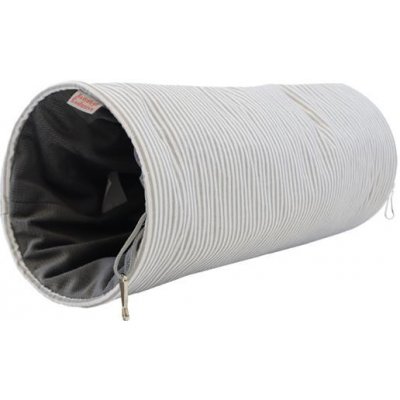 Samohýl Exclusive Tunel závěsný L šedobílé proužky šedý velvet 15 x 15 x 40 cm – Zbozi.Blesk.cz