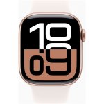 Apple Watch Series 10 42mm růžově zlatý hliník se světle ruměným sportovním řemínkem S/M MWWH3QC/A – Zboží Živě